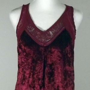 Red Tank/Crop Top Size S